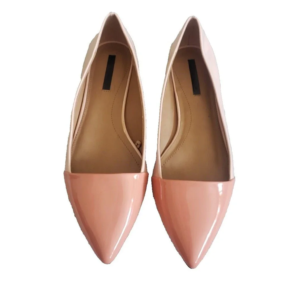 Zara Trafaluc Women's Flats Slip On Shoes Peach/ Pink Women's Size 6.5 EU 37